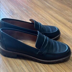 Madewell Black Leather Loafers
